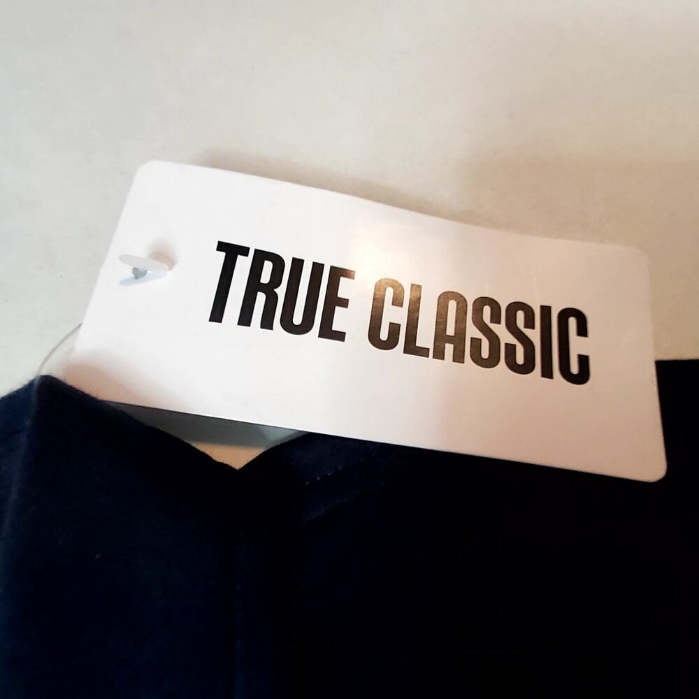 True Classic Pima Cotton Navy Blue Polo Shirt Soft, breathable  Size XL - Picture 6 of 10